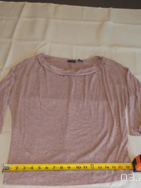 RACHEL ZOE Women's Dusty Pink Cowell Neck 3/4 Sleeve Top Size Med. Like NEW - Picture 10 of 16